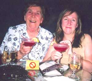 Greta and Kathryn Radnall, whom I met in the ship's library