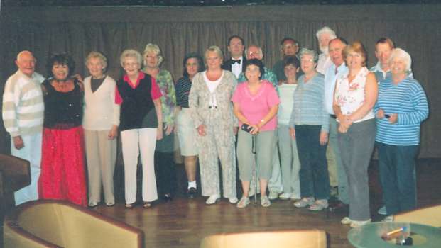 Deryn with her writers' group