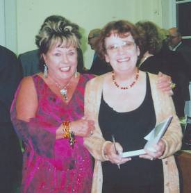 Deryn with Ruth Dudley Edwards at her signing