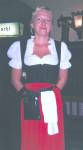 Waitress dressed in traditional Bavarian costume